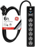 GE Surge Protector Power Strip, 6 Ft Extension Cord, 6 Outlet Extender by Unknown