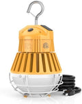 80W LED Temporary Work Light 12000LM, 5000K Linkable Construction Work Light with Switch & Hook, IP65 Waterproof LED Job Site Lighting with Stainless Steel Protective Cover by NUOGUAN