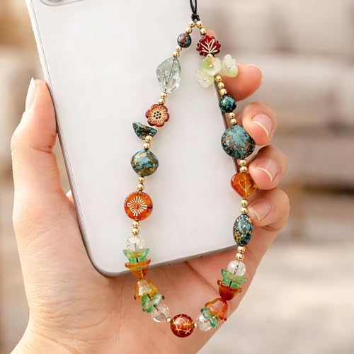 Beaded Camera Wrist Strap Cute Digital Camera Charm Lanyard Phone Charms Strap Beaded Camera Chain for Phone - Image 2