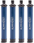 LifeStraw Personal Water Filter for Hiking, Travel and Emergency, Navy, 4 PK by Unknown