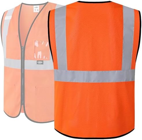 JKSafety Safety Vest for men women Hi Vis Vest with Pockets and Zipper High Visibility Construction Vests BX310 - Image 6