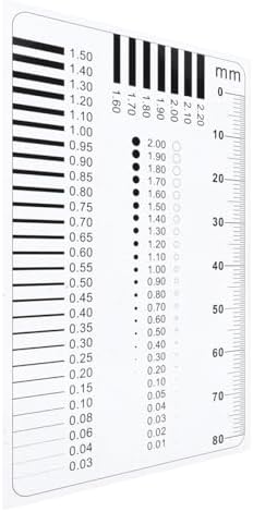 BESTOYARD Clear Crack Width Gauge Ruler Precision Flaw Detection Tool for Spot and Scratch Inspection Transparent Scale Lines Portable Plastic Measuring Instrument for Industrial Analysis - Image 4