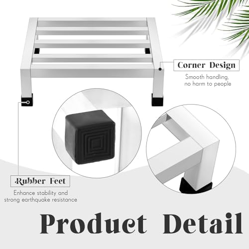 MorningRo 2 Pack Dunnage Rack 17.7" Long x 17.7" Wide, 3.9" Height - Image 4