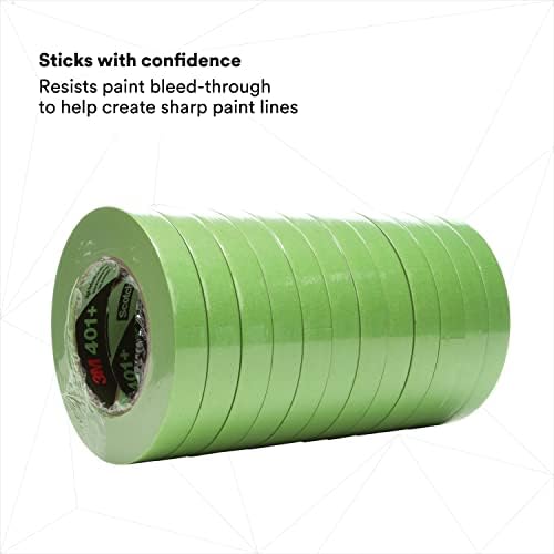 3M High Performance Green Masking Tape 401+, 18 mm x 55 m, 48 Rolls/Case - Image 5