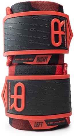 PR Personal Record Heavy Duty Premium Wrist Wraps, More Elasticity, Reinforced Stitching, Extra Wide Strap, Strong Thumb Loop, Larry Wheels Weightlifting Wraps - Image 3