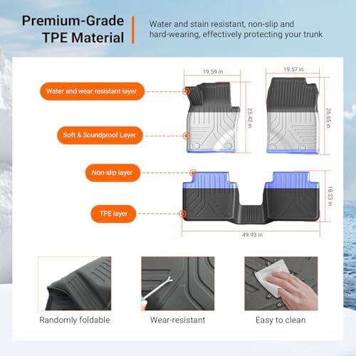 powoq Floor Mats Compatible with 2023-2026 Mazda CX-50 - Image 5