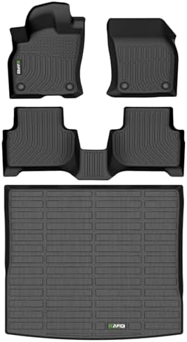 HAFIDI® Floor Mats & Cargo Liner Set Fit for 2019-2025 Audi Q3 All Weather Protection TPE Anti-Slip Automotive Full Set Floor Liners Custom Accessories - Black by HAFIDI