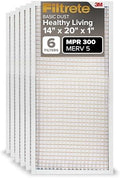 Filtrete 14x20x1 Air Filter, MERV 5, MPR 300, 6 HVAC Filters by Filtrete