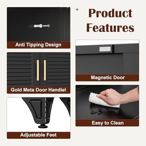 SteeLoong 90" Metal Storage Cabinet with Doors and 5 Adjustable Shelves - Image 5