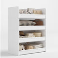 FOUCSSOMEI Closet Organizer and Storage, 4 Tier Stackable Storage Organizer, Wooden & Metal Closet Shelves, Modular Clothes Organizer, Storage Shelf, Bedroom & Closet Organization, Patent Design by FOUCSSOMEI