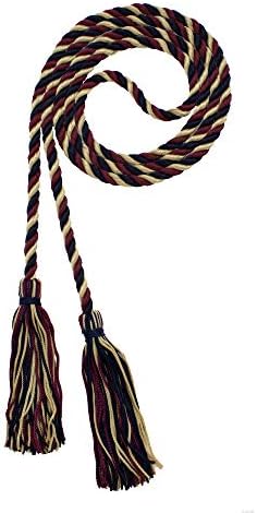 Tassel Depot Graduation Honor Cord - Navy/Maroon/Old Gold - Every School Color Available - Made In Usa by TasselDepot