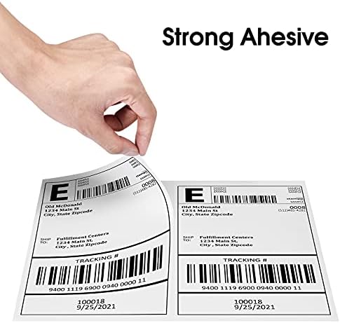 Pacific Mailer Half Sheet Shipping Labels - 2 Per Sheet, 1000 Labels, White, 8.5 x 5.5, Inkjet Printer Compatible, Self-Adhesive - Image 5