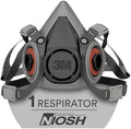 3M Half Facepiece Reusable Respirator 6100, NIOSH, Small by 3MIndustrial