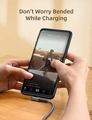 AINOPE USB to USB C Cable [5-Pack, 3.3ft] 3.1A Type C Charger Fast Charging, Right Angle USB to C Cable for Galaxy A15 A25 A35 A55 A54, S10+ S10 S9, Note 20 10 9, LG V30, Moto G, iPhone 16 15 Cord - Image 3