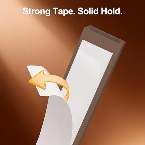 Yecaye Cord Covers for Wires on Wall, 113in, W0.95in H0.55in, Darkwood - Image 6