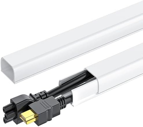 Yecaye 142in Wall Cord Hider for 2-3 Cords, W0.94in H0.47in, White by Yecaye
