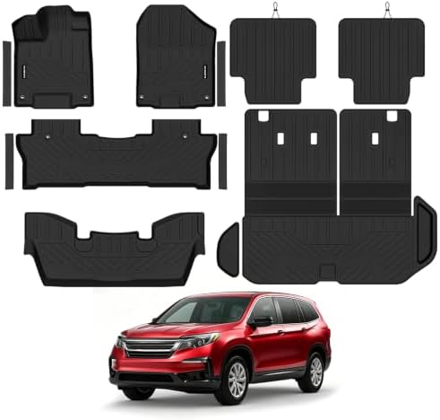 Naibeve Floor Mats for 2016-2022 Honda Pilot 7 Seats (Bucket Seats) by NAIBEVE-USA