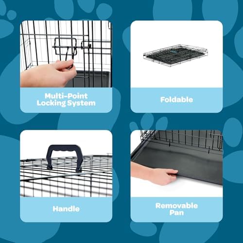 Carlson Pet Products Secure and Foldable Single Door Metal Dog Crate, Extra Large - Image 3