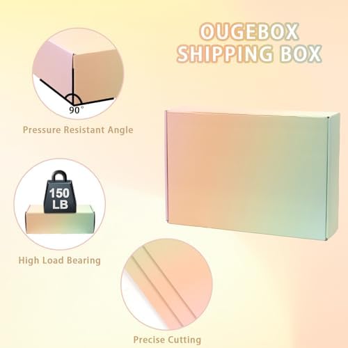 30 Pack 9x6x2 Colorful Shipping Boxes Medium, Mailing Cardboard Boxes for Packaging Small Business - Image 4