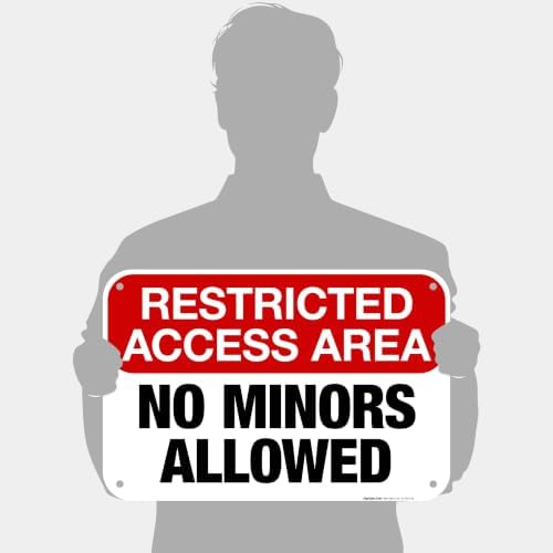 Restricted Access Area No Minors Allowed Sign, 12x18 Inches, 55 mil Thick HDPS, Made in USA by Sigo Signs - Image 4