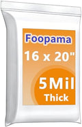20PCS 16"x 20"Thick 5 Mil Reclosable Large Clear Zip Poly Lock Plastic Bags by Foopama