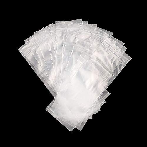 Long Jewelery Bags 3 x 8'' 100pcs Clear Zipper Reclosable Necklace Bags with Hang Hole Poly Zip Seal Storage Bags for Packaging Shipping Incense 2 Mil (4 Sizes to Choose from) - Image 5