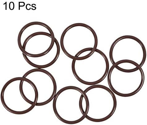 uxcell Fluorine Rubber O-Rings 28mm OD 23.2mm ID 2.4mm Width, Metric FKM Sealing Gasket, Pack of 10 - Image 2