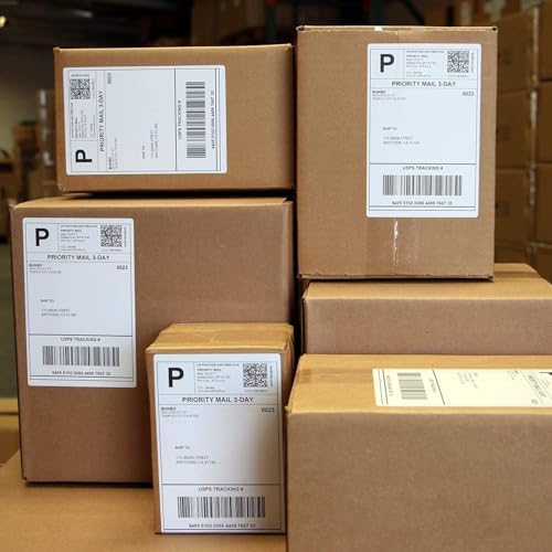 LabelMore 8.5 x 11 Full Sheet Sticker Label for Laser & Inkjet Printers, 4000 mailing Shipping Labels, White - Image 5