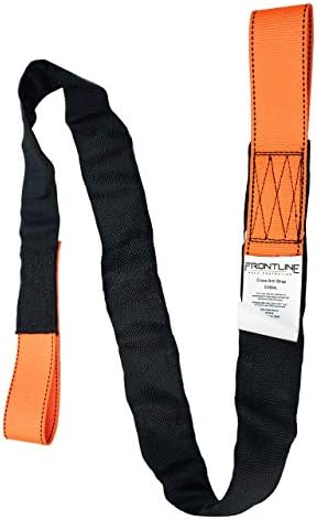 Frontline Fall Protection COS04L Concrete Anchor Strap with Double Loop End 4' | ANSI & OSHA Compliant | Pour-in Disposable Anchor | 5000 lbs. Capacity | Color Orange/Black (Pack of 150) by FRONTLINEFALLPROTECTION
