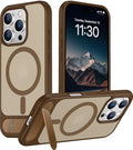 Temdan Magnetic Compatible with iPhone 16 Pro Case, [Built-in Invisible Kickstand][Compatible with MagSafe] [Military Grade Shockproof] Slim Translucent Matte Phone Case for iPhone 16 Pro 6.3" by Temdan