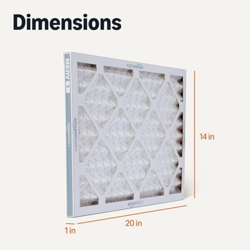 Amazon Basics MERV 5 AC Furnace Air Filter, 14x20x1 inches, 6-Pack (Actual size: 13.75" x 19.75" x 0.75") - Image 5