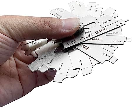 7-Blades 3.2-25.4mm Metric Cam Type Weld Gauge Fillet Weld Set Gage Rl Gauge Stainless Steel Depth Gauges Welding Inspection Test Ulnar for Boilers, Bridges, Shipbuilding - Image 3