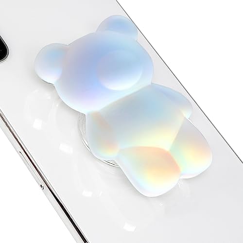 On The Grip 3D Gummy Bear Style Expandable Collapsible Mobile Phone Grip Stand Holder for Smartphone Tablet Cell Phone Accessory (Matte Holographic) by OnTheGripofficial