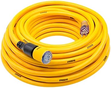 DEWALT 100 Foot Extension CordLighted Click-to-Lock 10/3 SJTW -Heavy Duty Outdoor, Waterproof, Weatherproof, Heat & Corrosion Resistant Industrial Strength Light Up Three Prong Outlet Plug Power Cord - Image 6