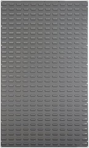 Akro-Mils 30161 Heavy Duty Wall Mount Garage Storage Steel Louvered Panel | Wall Storage Bin Hanging Organizer System for AkroBins, 36-Inch W x 61-Inch H, Grey, Single by Akro-Mils