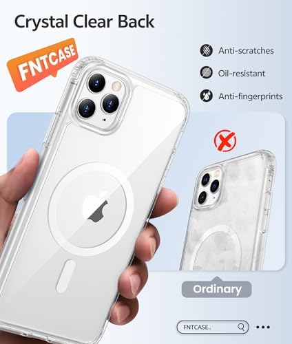 FNTCASE for iPhone 11 Pro Max Case Clear, Fit for Magsafe, Anti Yellowing - Image 6