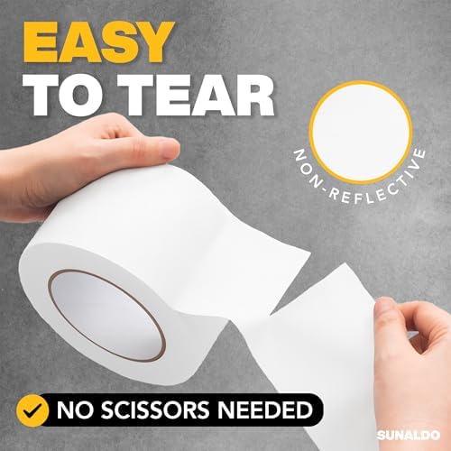 Gaffers Tape (3"x30 yards) Heavy Duty, Easy Rip, No Residue | White - Image 5