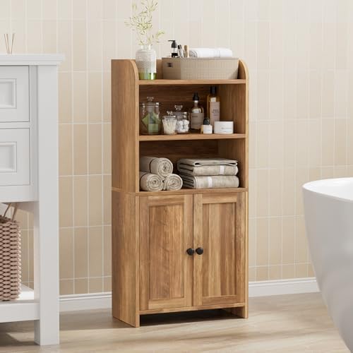 Homhedy Small Bathroom Storage Cabinet, Toilet Paper Storage Cabinet - Image 4