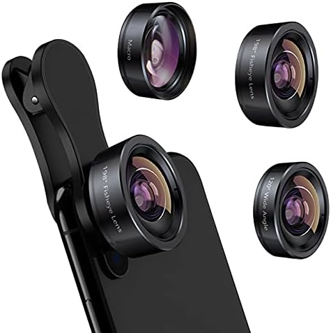 KEYWING 3in1 Phone Camera Lens Kit Fisheye+Wide Angle+Macro Lens for iPhone by KEYWINGDirect