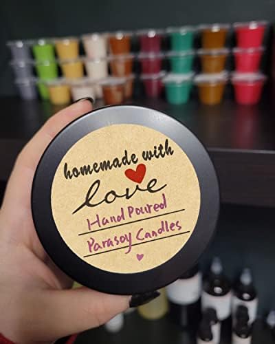 1.5" Homemade with Love Stickers, 500 Pcs Kraft Jar Canning Label Stickers for Baked Packaging, Cookie Bags, Fudge Containers, Store Owners, Crafts, Organizing, Price Tags - Image 3