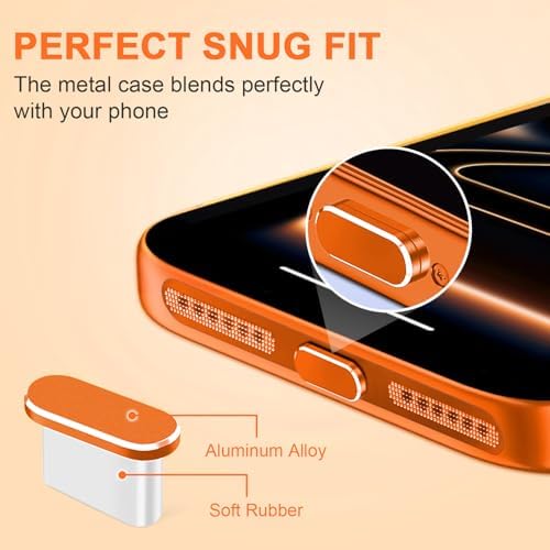 USB C Dust Plug,USB C Port Cover Type C Charging Port Plug Cover Speaker Dust Cover,Accessories for iPhone 18 Pro Max/ 17 Pro Max - Image 5