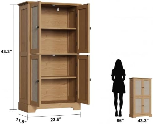 ChooChoo Bathroom Floor Cabinet with Adjustable Shelves - Image 3