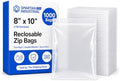 8” X 10” (1000 Count) Quart Clear Reclosable Zip Plastic Poly Bags by SpartanIndustrial