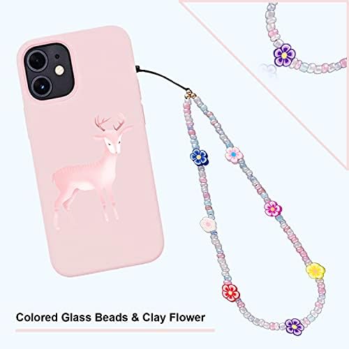 6PCS Beaded Phone Charms Strap Fruit Star Faux Pearl Rainbow Beads Phone Chains Beaded Lanyard for Camera Key Wallet Valentines Day Gifts for Her Women - Image 5