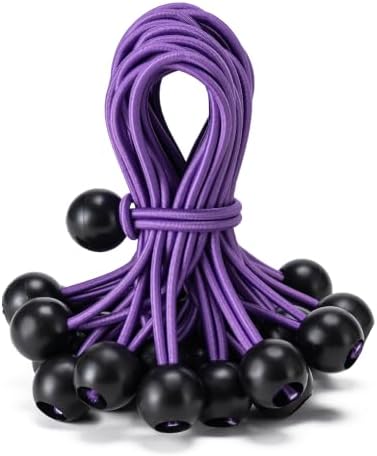 30 Pack Ball Bungee Cord, Heavy Duty Bungie Cord Balls (12",Purple) by Unknown