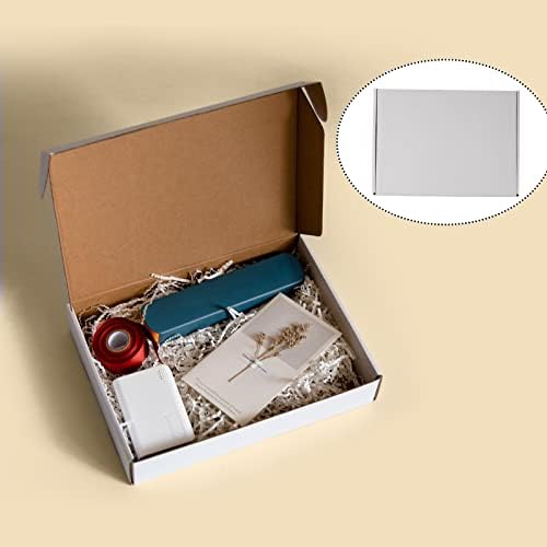 11x8x2 Inches Shipping Boxes Pack of 25, White Corrugated Cardboard Boxes for Small Bussiness - Image 4