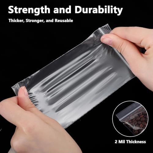 500 Count 3 x 5 Inch Clear Resealable Plastic Bags, 2 Mil - Image 6