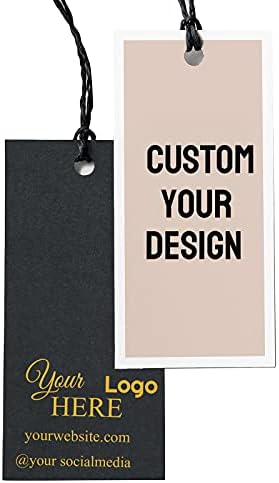100 pcs Custom Hang Tags,Personalized Your Logo and Text Price Tags Jewelry Hang Tags Labels (1.75x2.5 inch) by Printyourdream