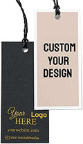 100 pcs Custom Hang Tags,Personalized Your Logo and Text Price Tags Jewelry Hang Tags Labels (1.75x2.5 inch) by Printyourdream