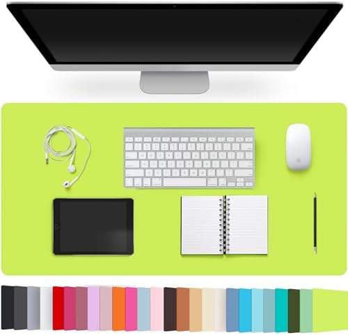 Leather Desk Pad Protector,Non-Slip Desk Pad(Kiwi Green, 23.6" x 13.7") by CADONO